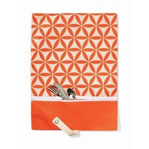 4 PC ROLL UP PLACEMAT (ORANGE PRINT) NWT
